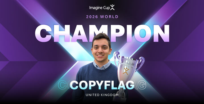 2026 Imagine Cup World Champion team card.